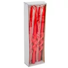 Matt rövid alfa csavart gyertya piros 235x12mm 8db/csom (db ár)