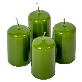 Lakkozott adventi gyertya 70x40mm oliva  4db/csom (db ár)