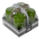 Lakkozott adventi gyertya 70x40mm oliva  4db/csom (db ár)