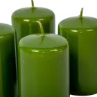 Lakkozott adventi gyertya 80x50mm oliva 4db/csom (db ár)