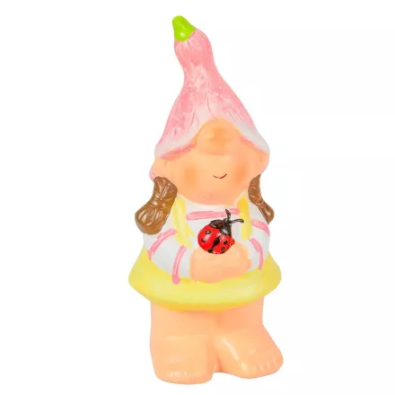 Lány virágsapiban kerámia 13cm