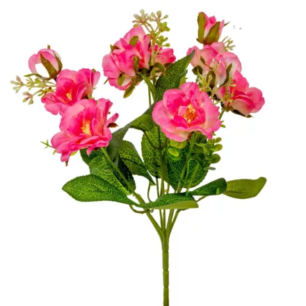 Rózsa csokor 7 virágos rózsaszín 30cm