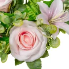 Rózsa-liliom koszorú rózsaszín 24cm