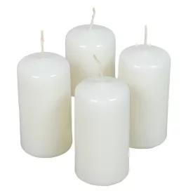 Lakkozott adventi gyertya 80x40mm fehér 4db/csom (db ár)