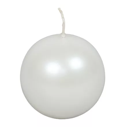 Metál gömb gyertya 56mm fehér