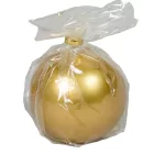 Metál gömb gyertya 56mm arany