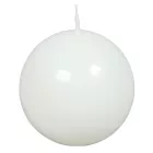 Lakkozott gömb gyertya 80mm fehér