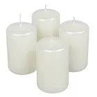 Metál adventi gyertya 80x50mm fehér  4db/csom (db ár)