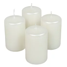 Metál adventi gyertya 80x50mm fehér  4db/csom (db ár)