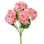 Hortenzia csokor 5 virágos pink 47cm
