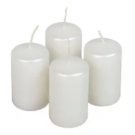 Metál adventi gyertya 70x40mm fehér  4db/csom (db ár)