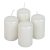 Metál adventi gyertya 70x40mm fehér  4db/csom (db ár)