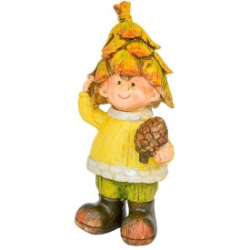 Gyerek tobozzal,sapkában poly. M20cm Gyerek tobozzal,sapkában poly. M20cm