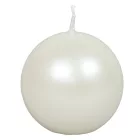 Metál gömb gyertya 80mm fehér