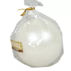 Metál gömb gyertya 80mm fehér