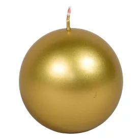 Metál gömb gyertya 80mm arany