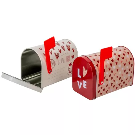 Valentin napi postaláda fém M10x13cm