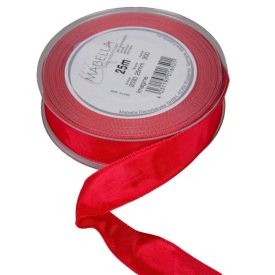 Textil szalag hagyományos drótos piros 25mmx25m  Textil szalag hagyományos drótos piros 25mmx25m