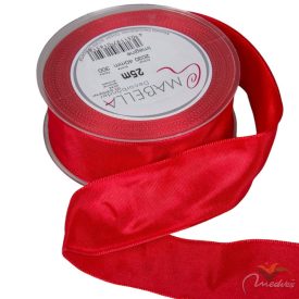 Textil szalag hagyományos drótos piros 40mmx25m  Textil szalag hagyományos drótos piros 40mmx25m