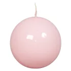 Lakkozott gömb gyertya 80mm rózsaszín