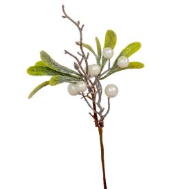 Pick bogyós glitteres levéllel 22cm  Pick bogyós glitteres levéllel 22cm