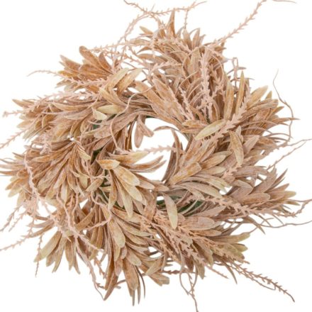 Selyemvirág koszorú beige 30cm