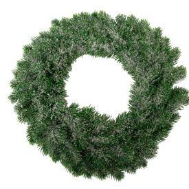 Fenyő koszorú havas zöld 42cm