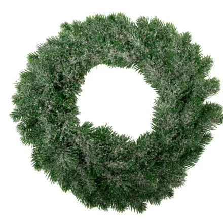Fenyő koszorú havas zöld 42cm