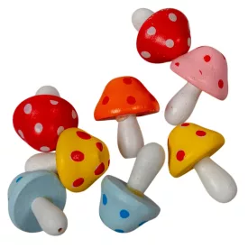 Gomba fa pöttyös 3cm 8db-os csomag