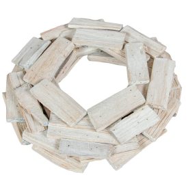 Koszorú alap fadarabokból fehér D30cm Koszorú alap fadarabokból fehér D30cm