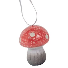 Gomba kerámia akasztós rózsaszín 6,5cm Gomba kerámia akasztós rózsaszín 6,5cm