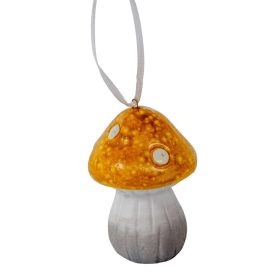 Gomba kerámia akasztós sárga 6,5cm Gomba kerámia akasztós sárga 6,5cm