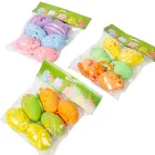 Hungarocell tojás aksztós színes 6cm 6db-os csomag