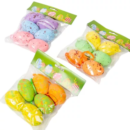 Hungarocell tojás aksztós színes 6cm 6db-os csomag