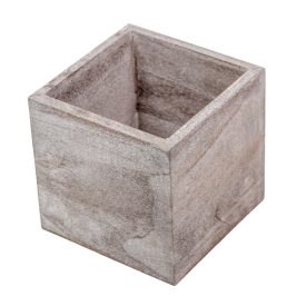 Fa doboz szögletes mosott szürke M10x10x10cm Fa doboz szögletes mosott szürke M10x10x10cm