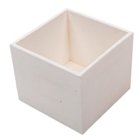 Fa doboz szögletes fehér M11x13x13cm Fa doboz szögletes fehér M11x13x13cm