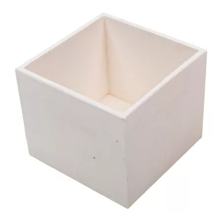 Fa doboz szögletes fehér M11x13x13cm