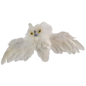 Akasztós repülő bagoly fehér 25cm Akasztós repülő bagoly fehér 25cm