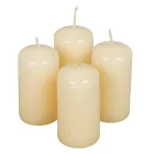Lakkozott adventi gyertya 80x40mm ecru 4db/csom (db ár)
