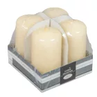 Lakkozott adventi gyertya 80x40mm ecru 4db/csom (db ár)