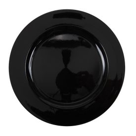 Kerek tányér műanyag fekete D28cm Kerek tányér műanyag fekete D28cm