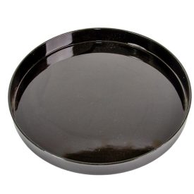 Peremes kerek tál műanyag vastagfalú fényes fekete D27cm Peremes kerek tál műanyag vastagfalú fényes fekete D27cm