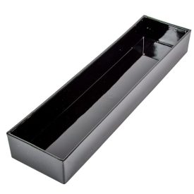 Tégla tál műanyag vastagfalú fényes fekete 5cm x 42cm x 10cm   Tégla tál műanyag vastagfalú fényes fekete 5cm x 42cm x 10cm