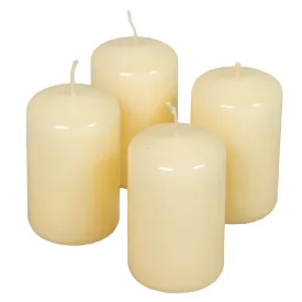 Lakkozott adventi gyertya 80x50mm ecru 4db/csom (db ár)