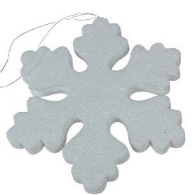 Akasztós hungarocell hópihe fehér 25cm Akasztós hungarocell hópihe fehér 25cm