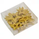 Glitteres csillag áttört arany 3,5-6,5cm 24db-os