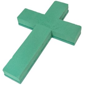 Vizes tűzőhab kereszt 41x27x4,5cm Vizes tűzőhab kereszt 41x27x4,5cm