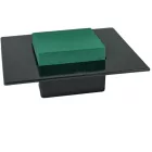 Négyzetes ikebana vizes tűzőhabbal fekete M6x19x19cm (db ár)