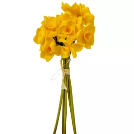 Nárcisz köteg gumi 5 szálas sárga 25cm