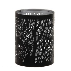 Áttört mintás mécsestartó fekete-ezüst 8cm 10cm Áttört mintás mécsestartó fekete-ezüst 8cm 10cm